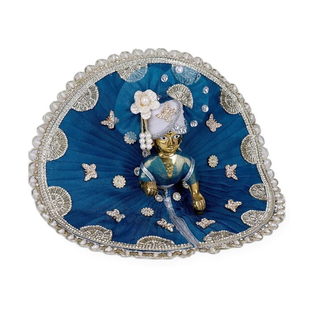 Royal Blue Silver Lace Poshak Set