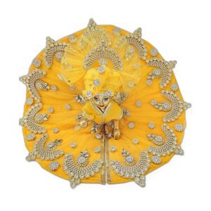 Yellow Silver Fan Poshak Set