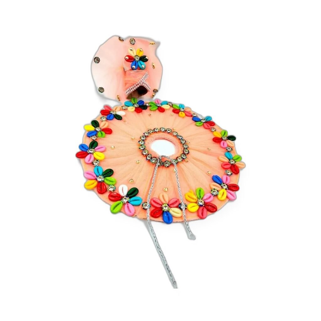 Peach Flower Border Poshak Set