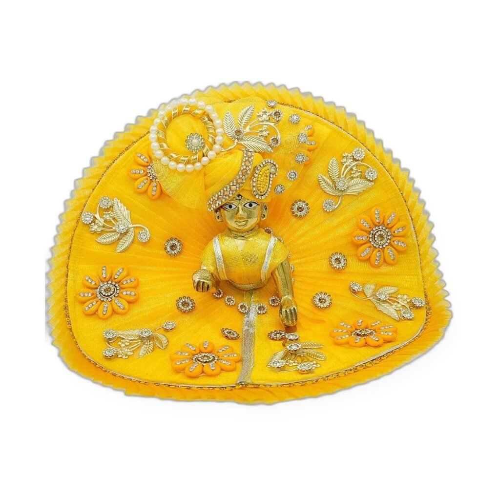 Yellow Embellished Semicircle Poshak Set