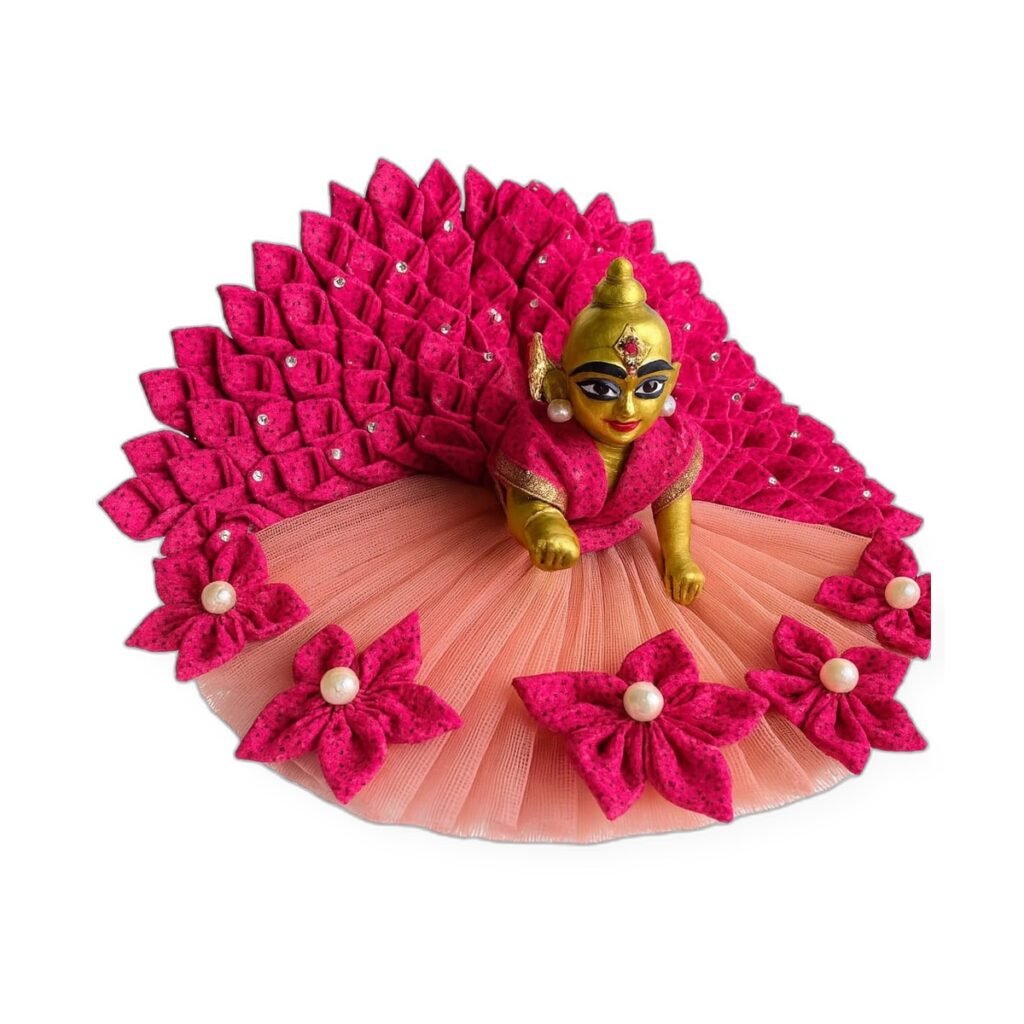 Pink Lotus Petal Fan Poshak Set