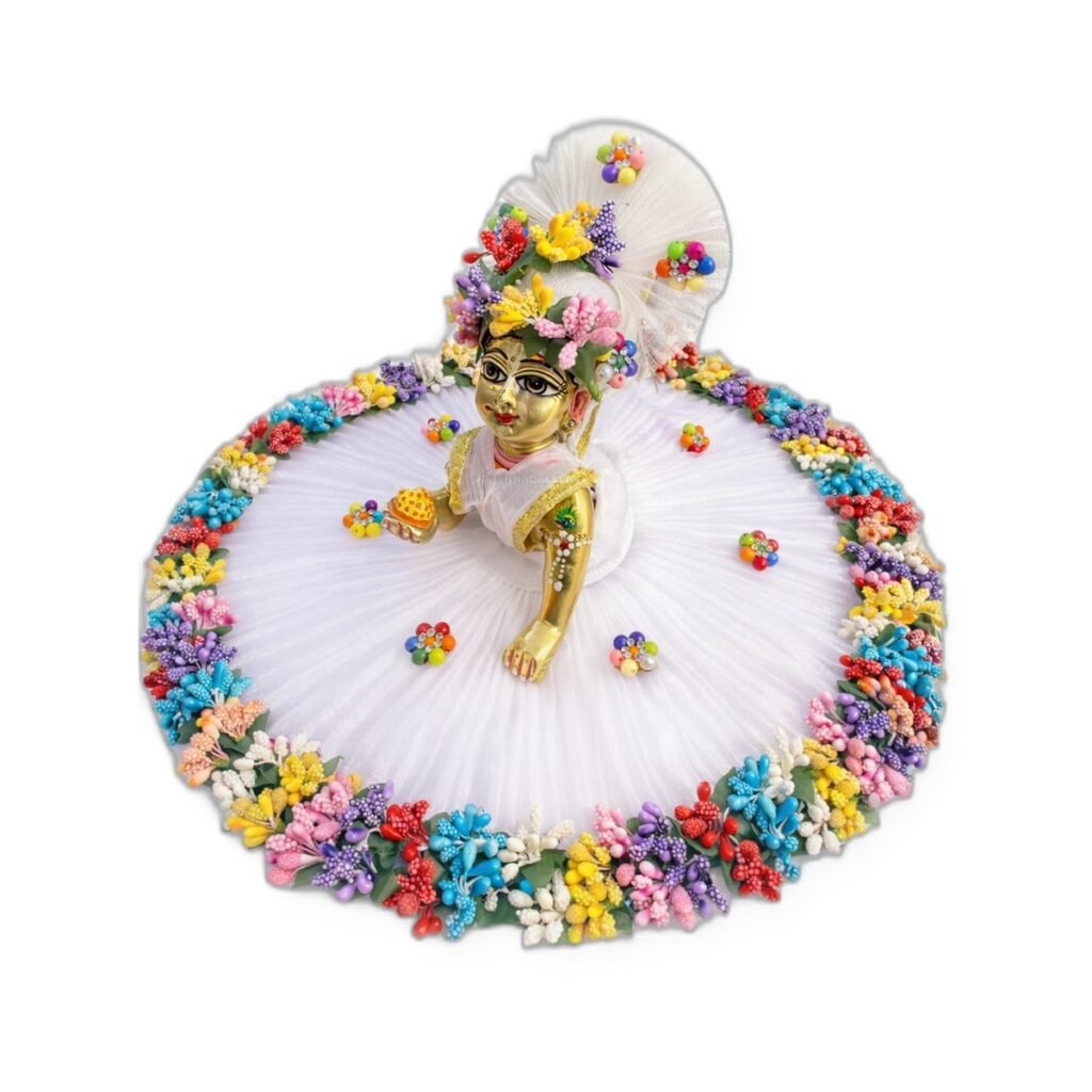 White Multicolor Floral Idol Poshak Set